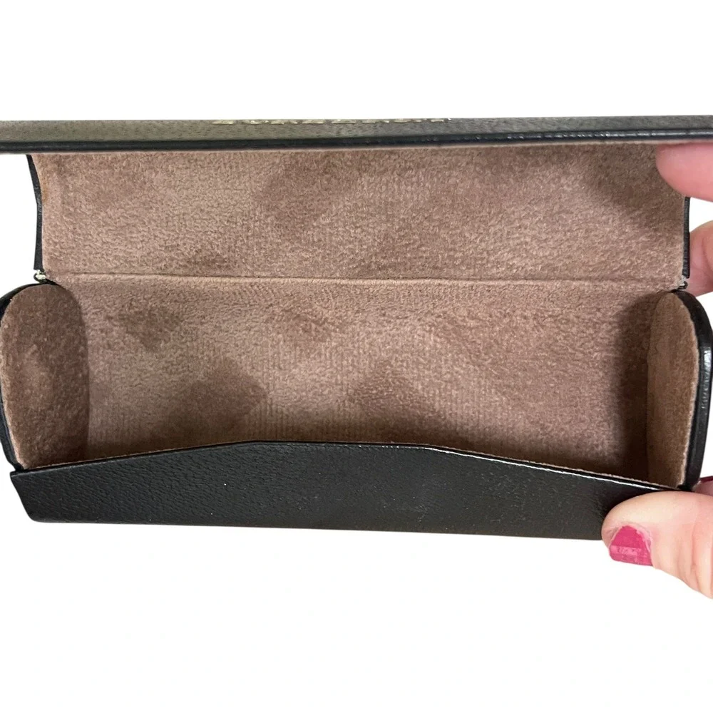 Burberry Leather Hard Shell Eyeglass Sunglass Case‎ Black Luxury Designer Optic